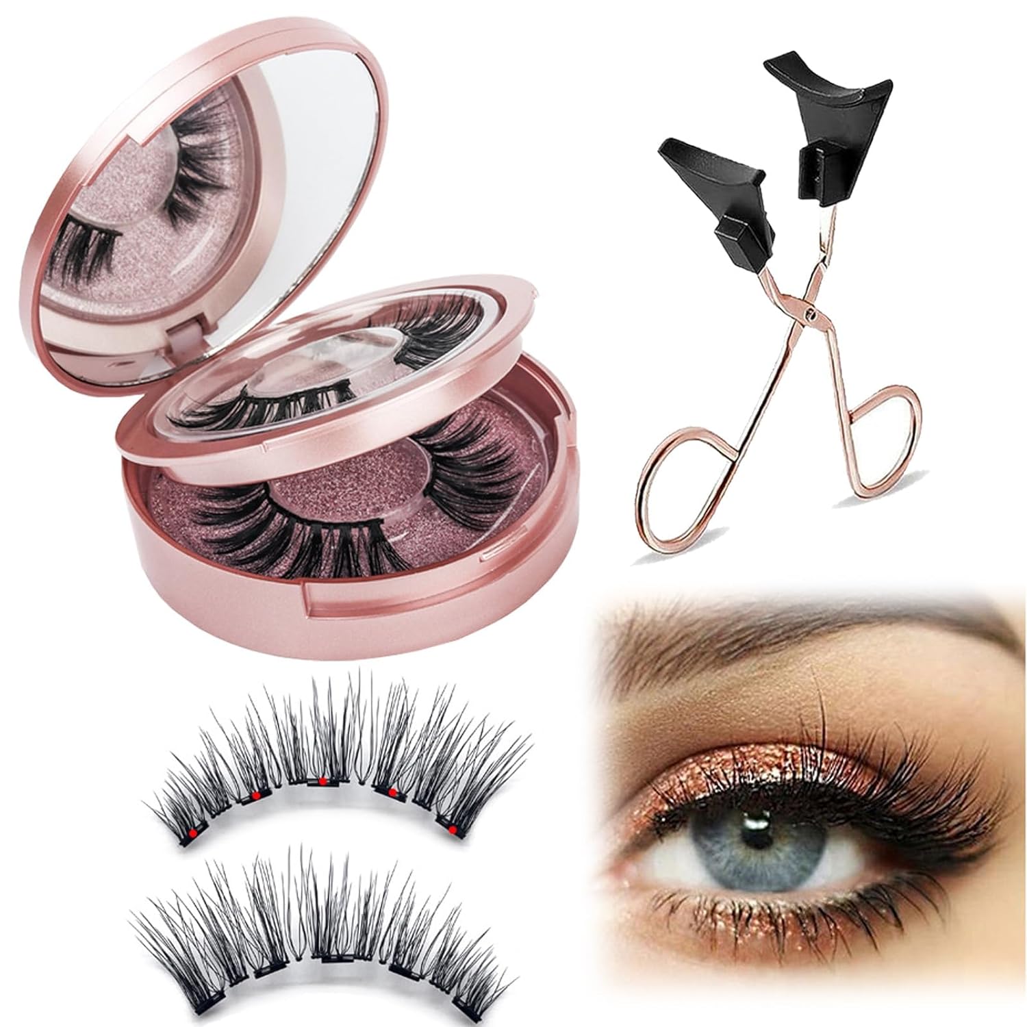 Bellaire lashes,Natural Look Bellaire Bella Eyelashes, No Glue or Liner Needed Baybella Eyelashes Reusable \u0026 Waterproof False Eyelashes, No Glue, Easy to Wear-C